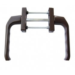 Двухсторонняя ручка — Моноблок балконный коричневая