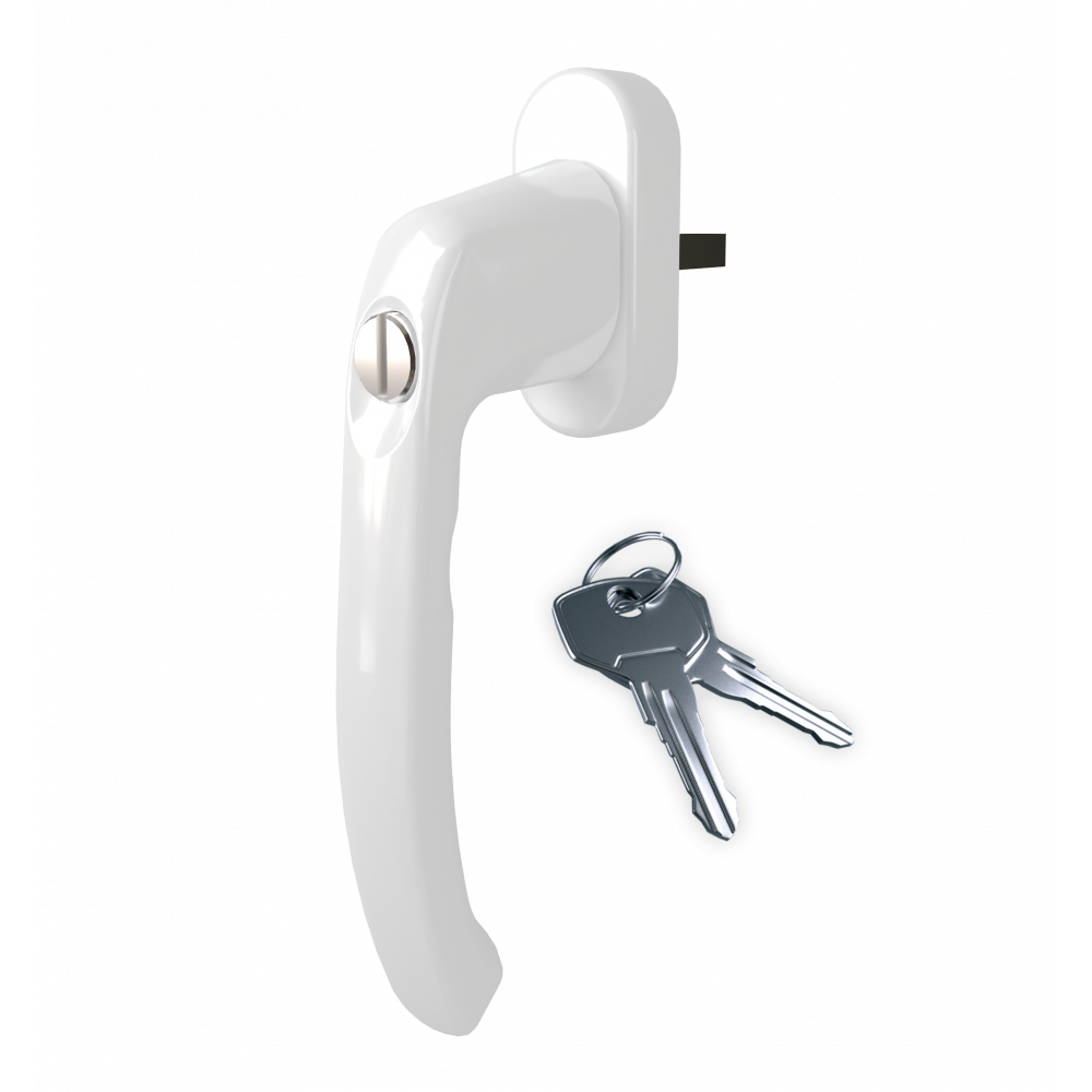 Віконна ручка Astex Antey з ключем WH 038/37 (33) Ral 9016