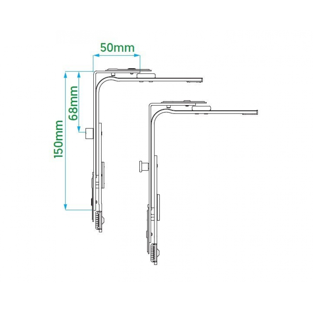 Угловая передача укороченная 280-350мм.  VORNE