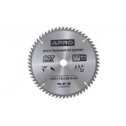 Диск пильний по дереву 230*22,2*60z (APRO). Диск пильний по дереву 230*22,2*60z (APRO).