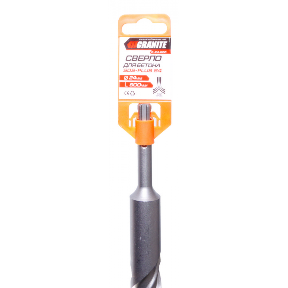 Бур 24*800 мм. SDS-Plus \\ GRANITE арт. 0-24-800.