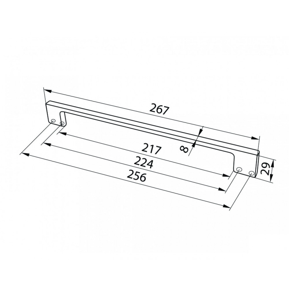 Ручка D-705 / 224-256 G2 дуга Хром BIG ДС СтандартЛайн.