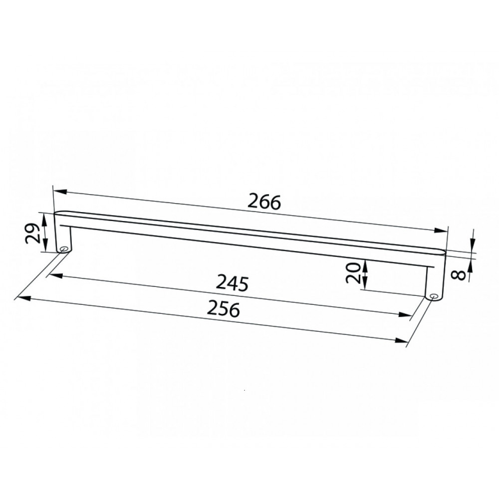 Ручка DL 42/256 G2 дуга Хром ДС СтандартЛайн // Ручка DL 42/256 WHT-RM дуга Белый Матовый ДС СтандартЛайн.