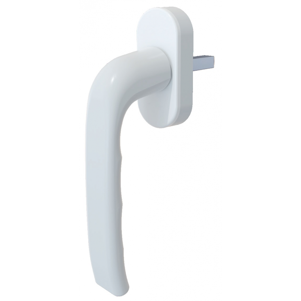 Віконна ручка AXOR Carina, 37 мм//43 мм, біла//коричнева.